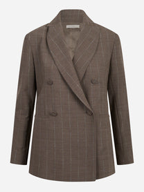 Blazer doppiopetto Garnacha con motivo gessato