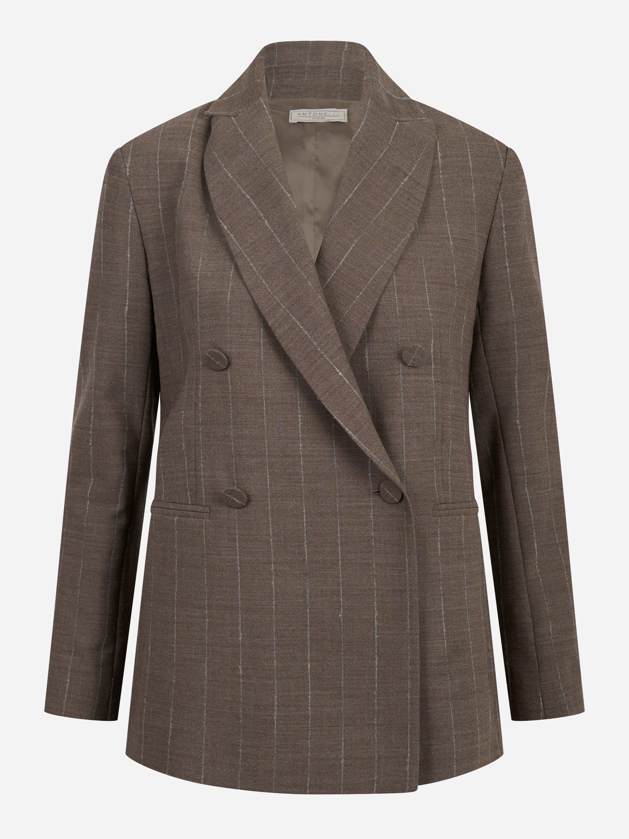 Blazer doppiopetto Garnacha con motivo gessato