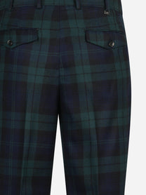 Pantalone motivo tartan Carrot verde PT TORINO – immagine 3 di 3