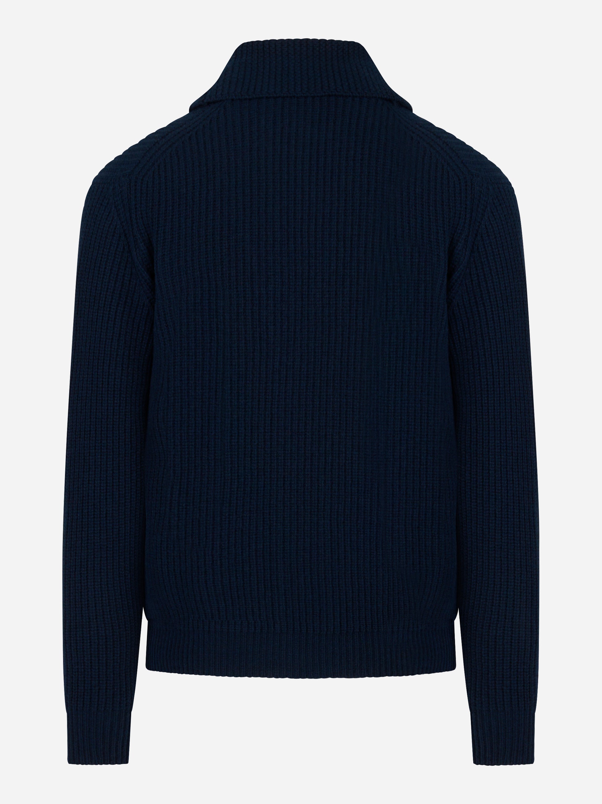 Cardigan Renegade blu con collo sciallato