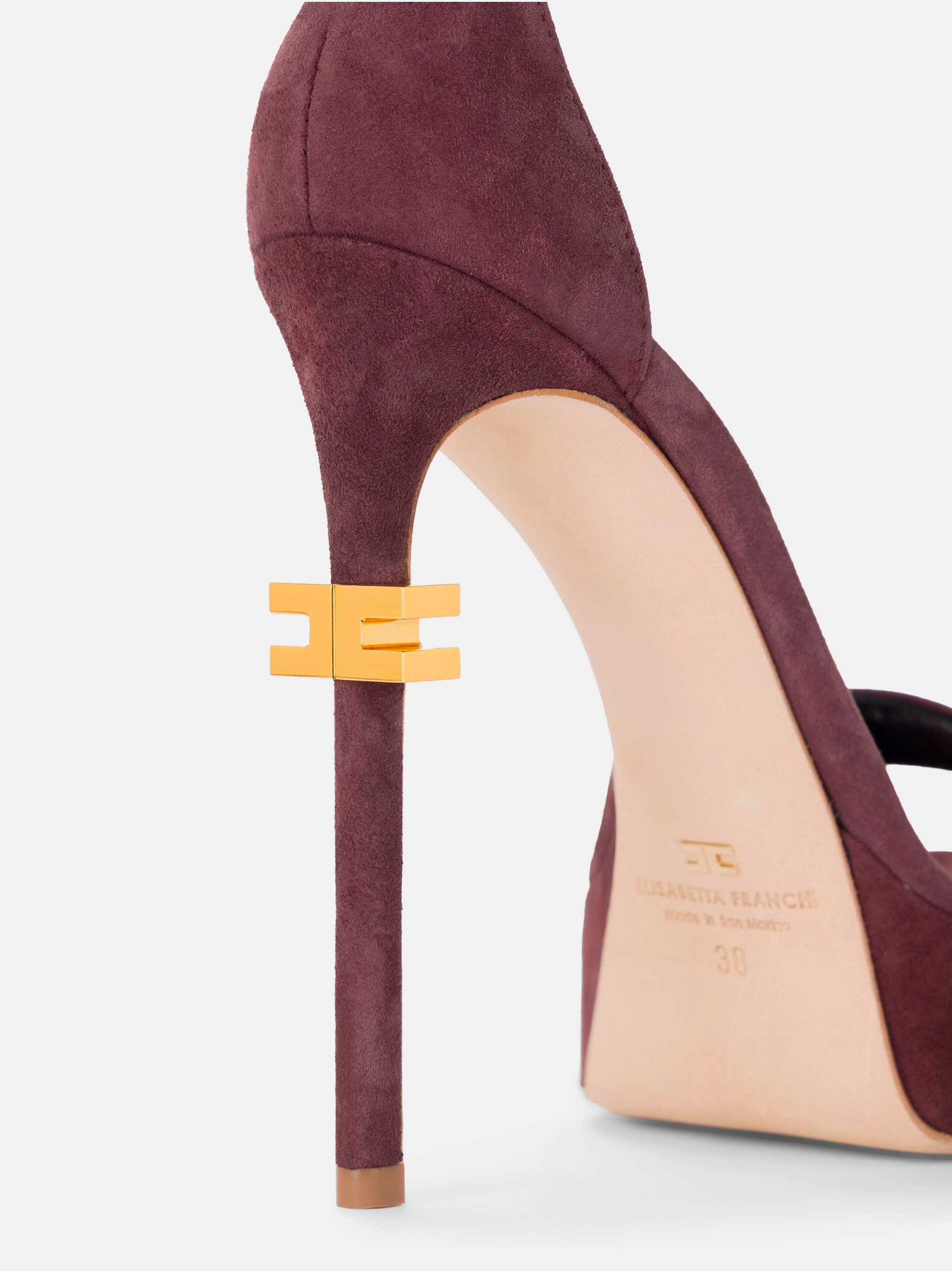 Bordeaux leather platform sandals