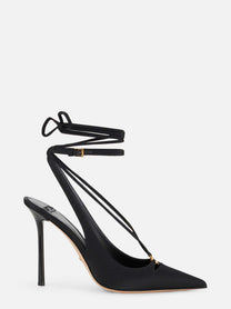 Black Leather Slingback