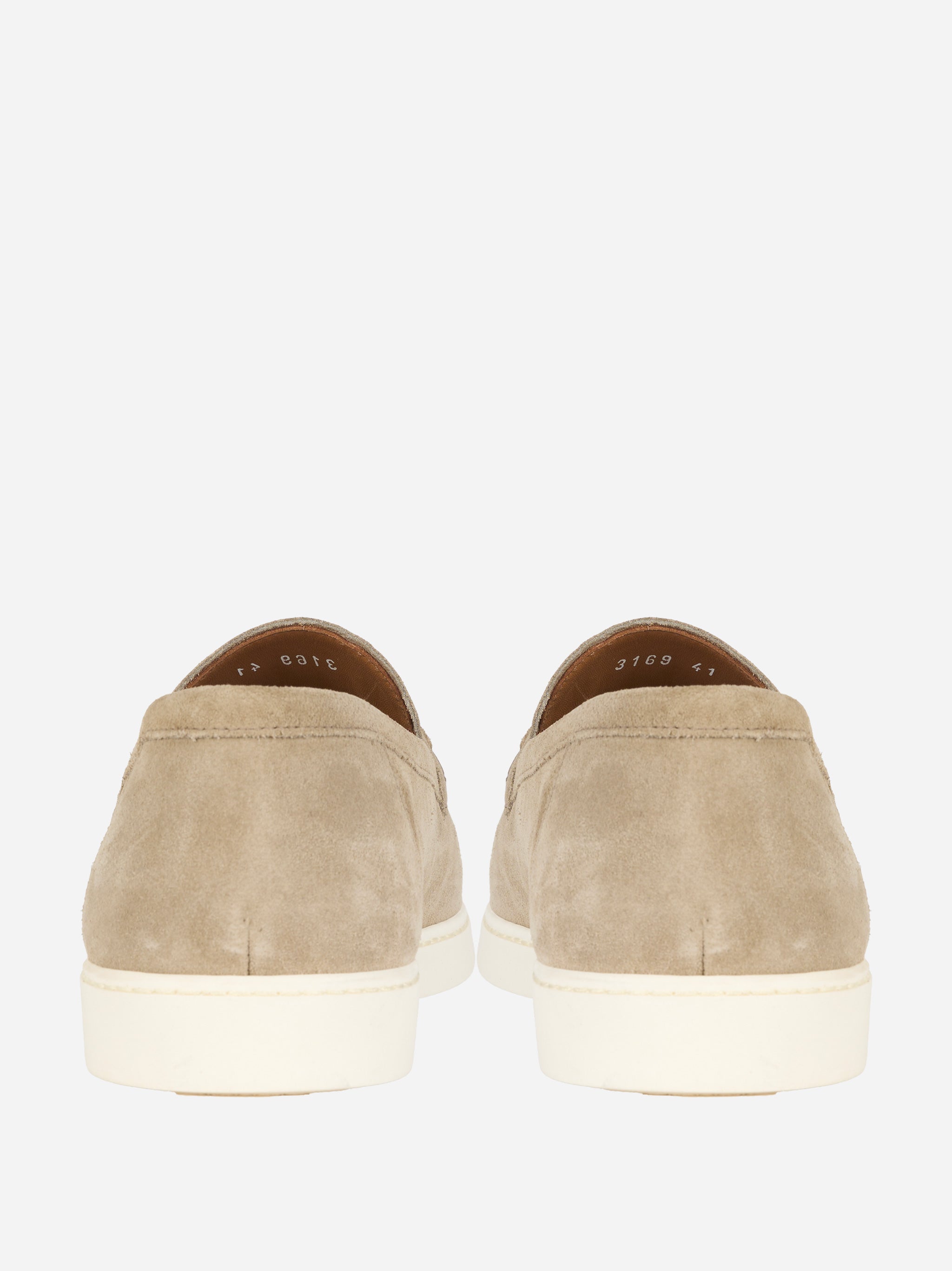 Mocassino in suede con fondo gomma Beige