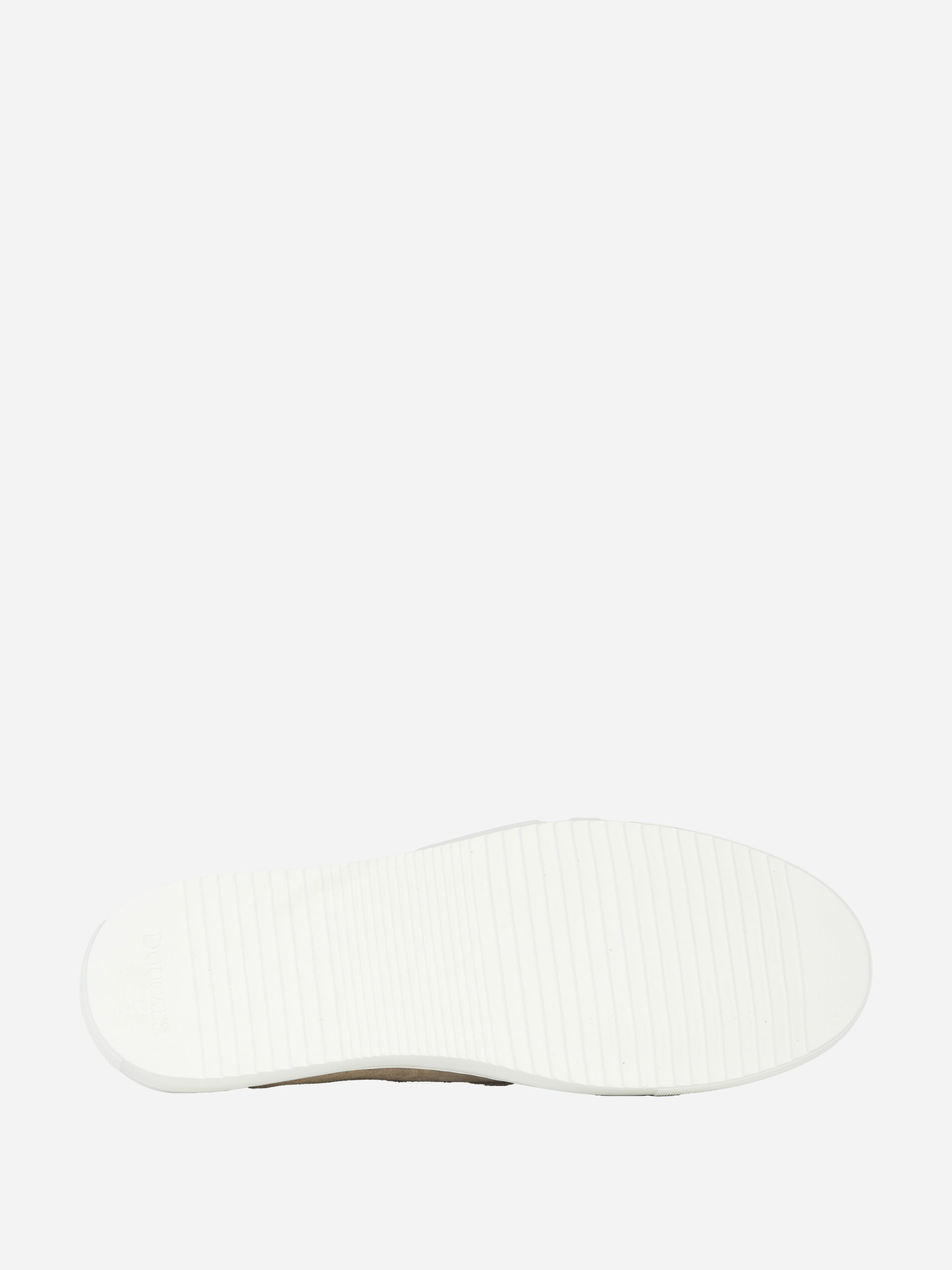Mocassino in camoscio con fonfo gomma Beige