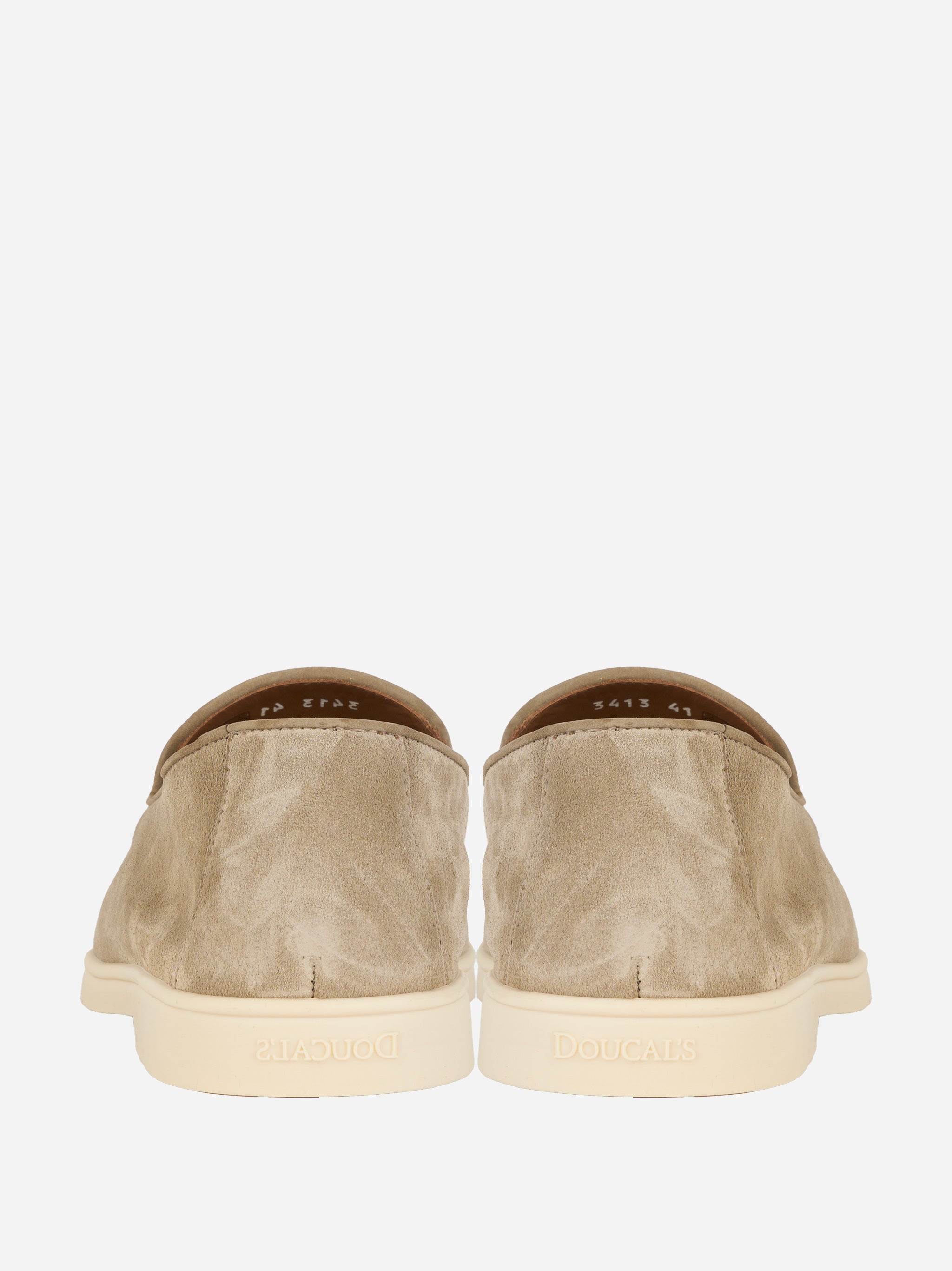 Mocassino in suede con fondo gomma Beige