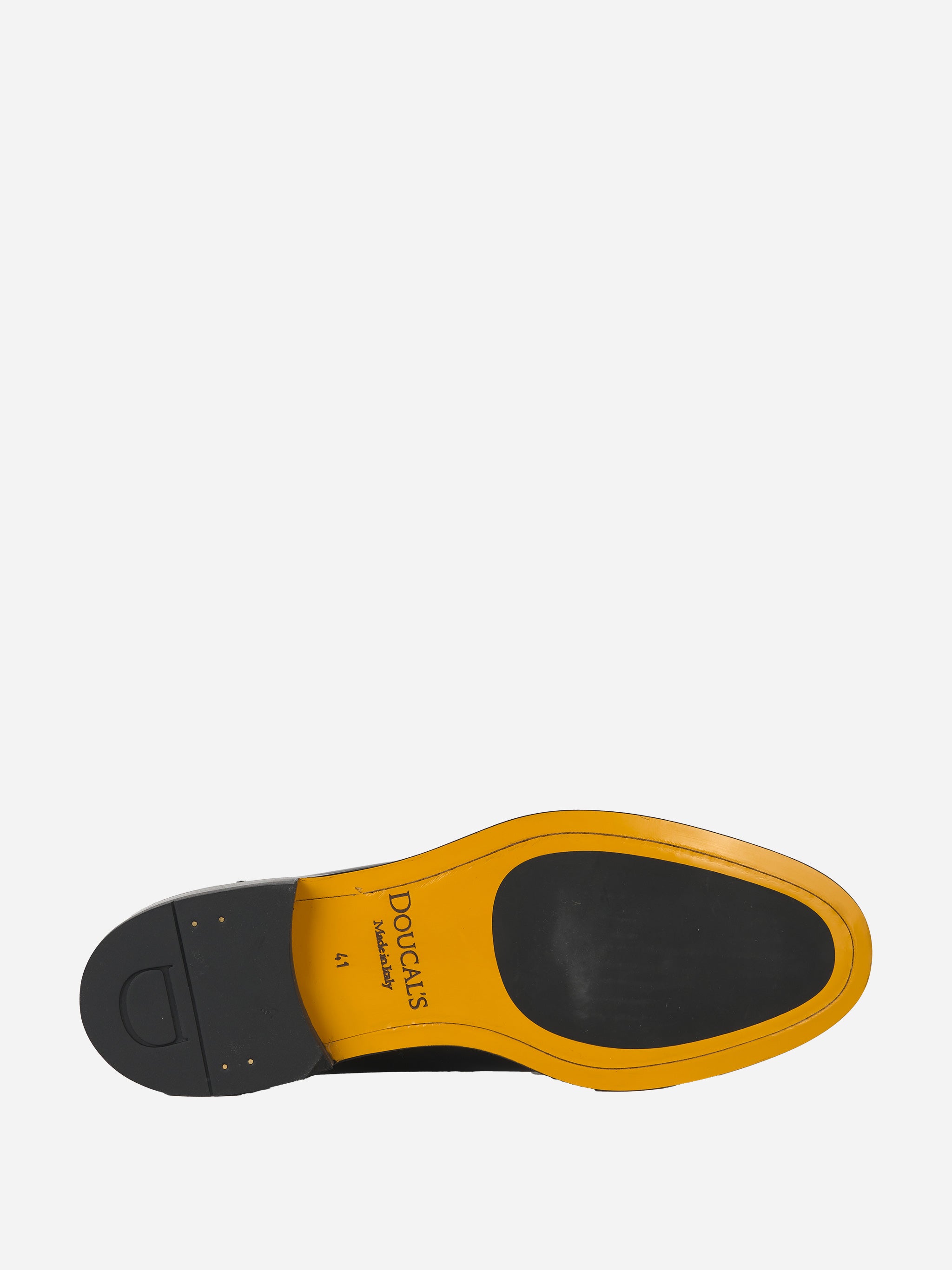 Mocassino in pelle con fondo cuoio Nero