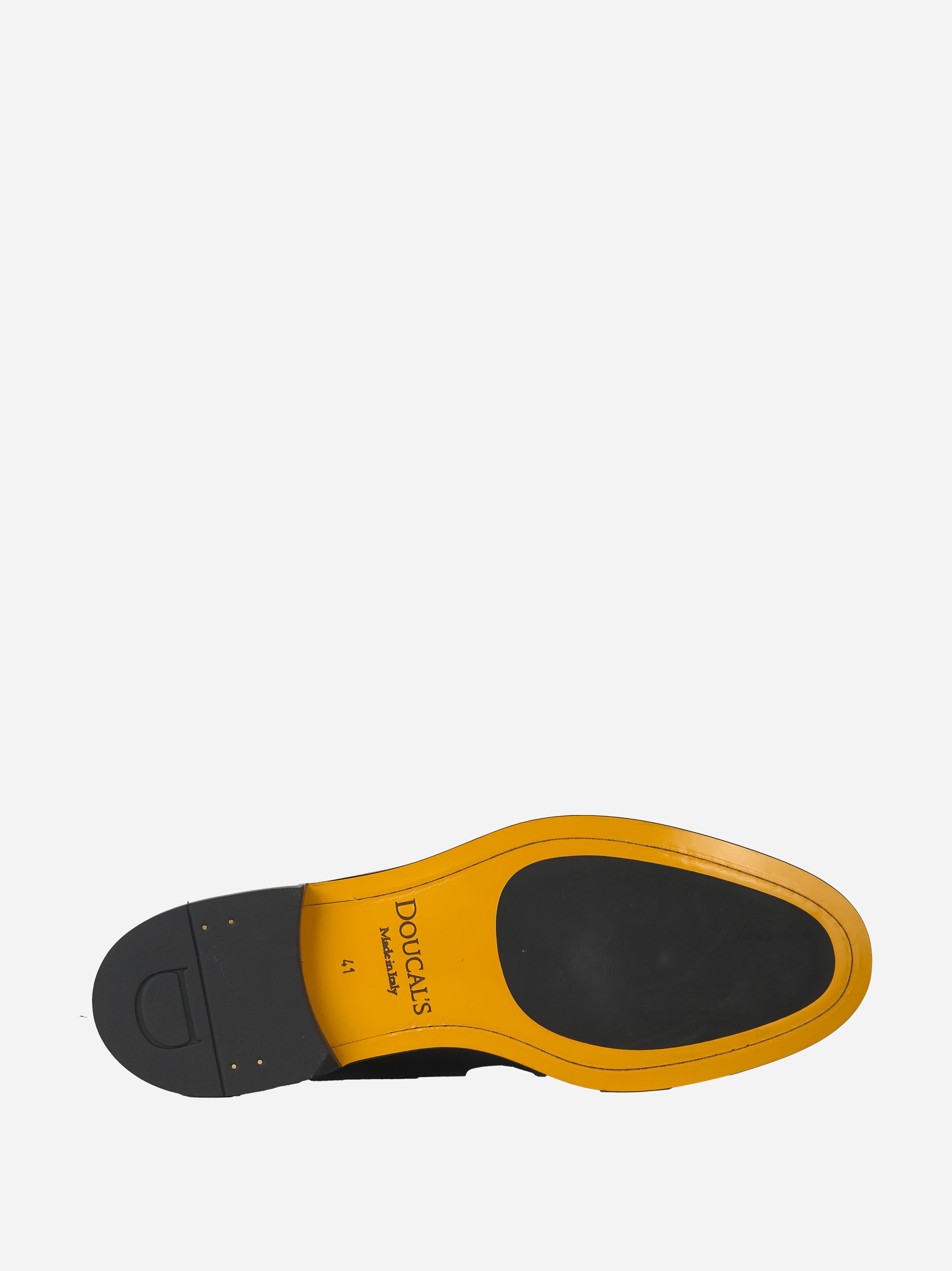 Mocassino in pelle con fondo cuoio Nero