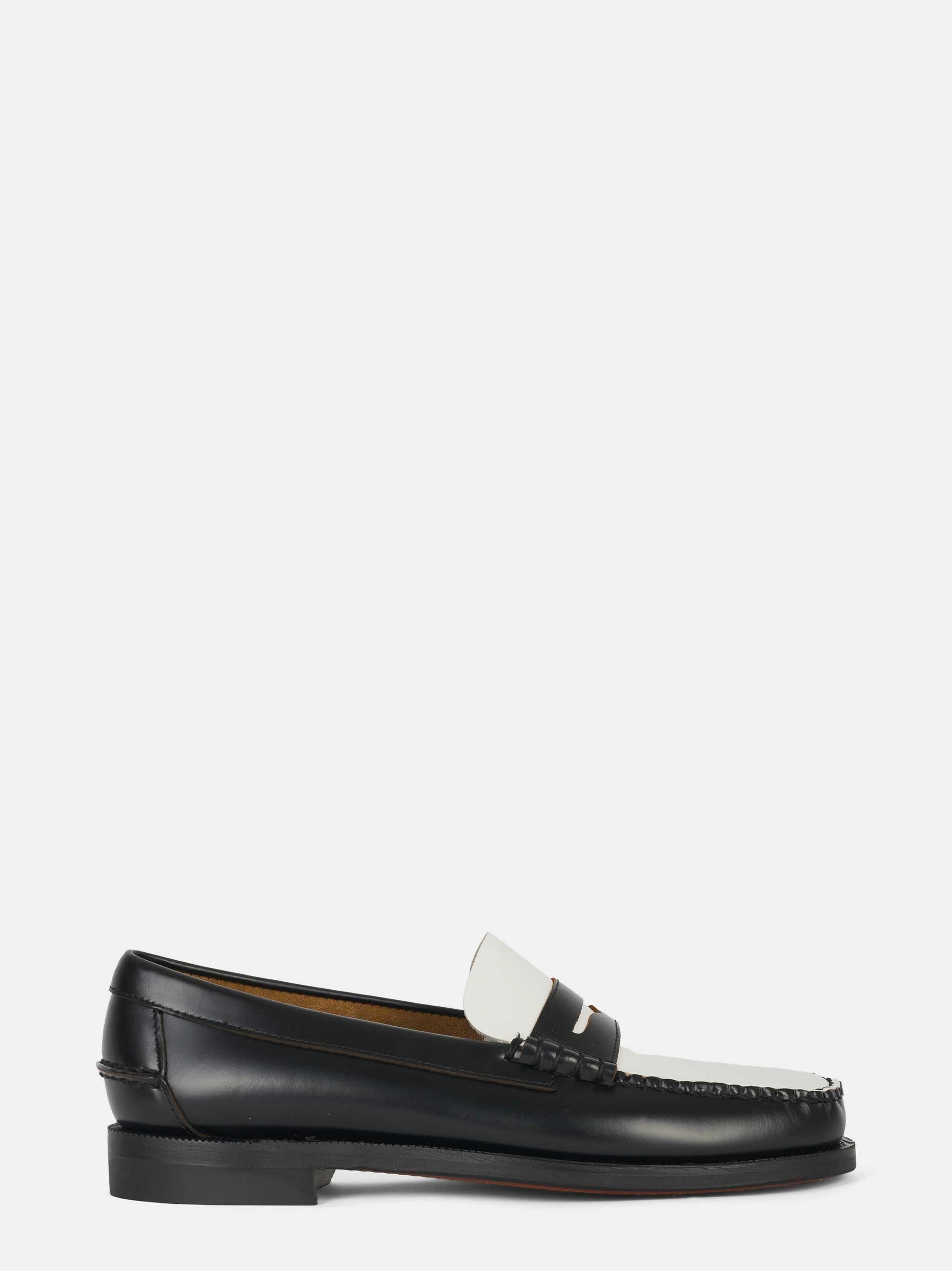 Mocassino Classic Dan in pelle Bianco e Nero