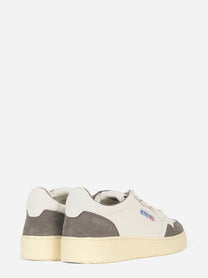 Sneakers Medalist Low in pelle bianca e suede Grigio