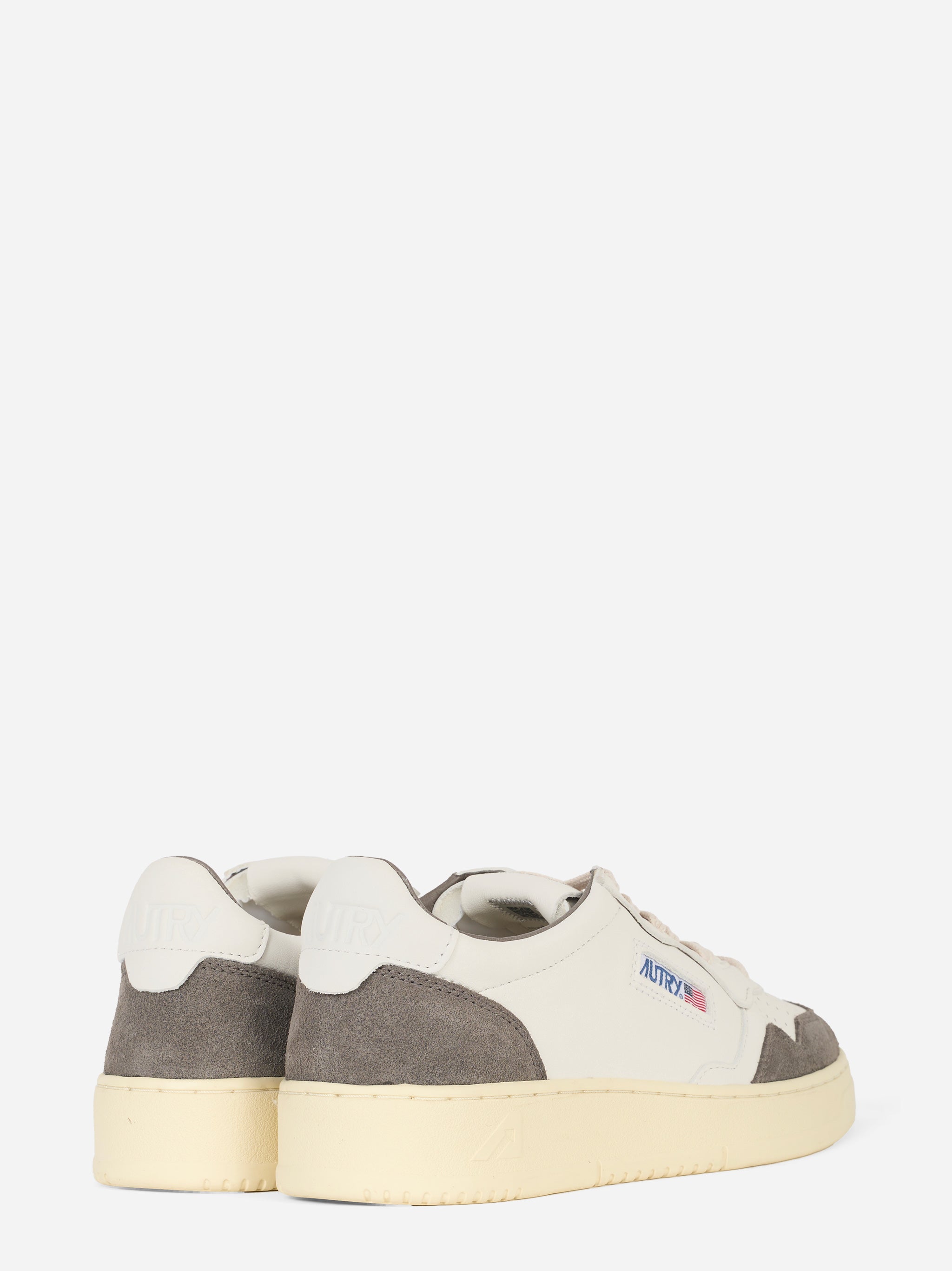 Sneakers Medalist Low in pelle bianca e suede Grigio
