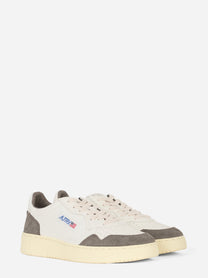 Sneakers Medalist Low in pelle bianca e suede Grigio