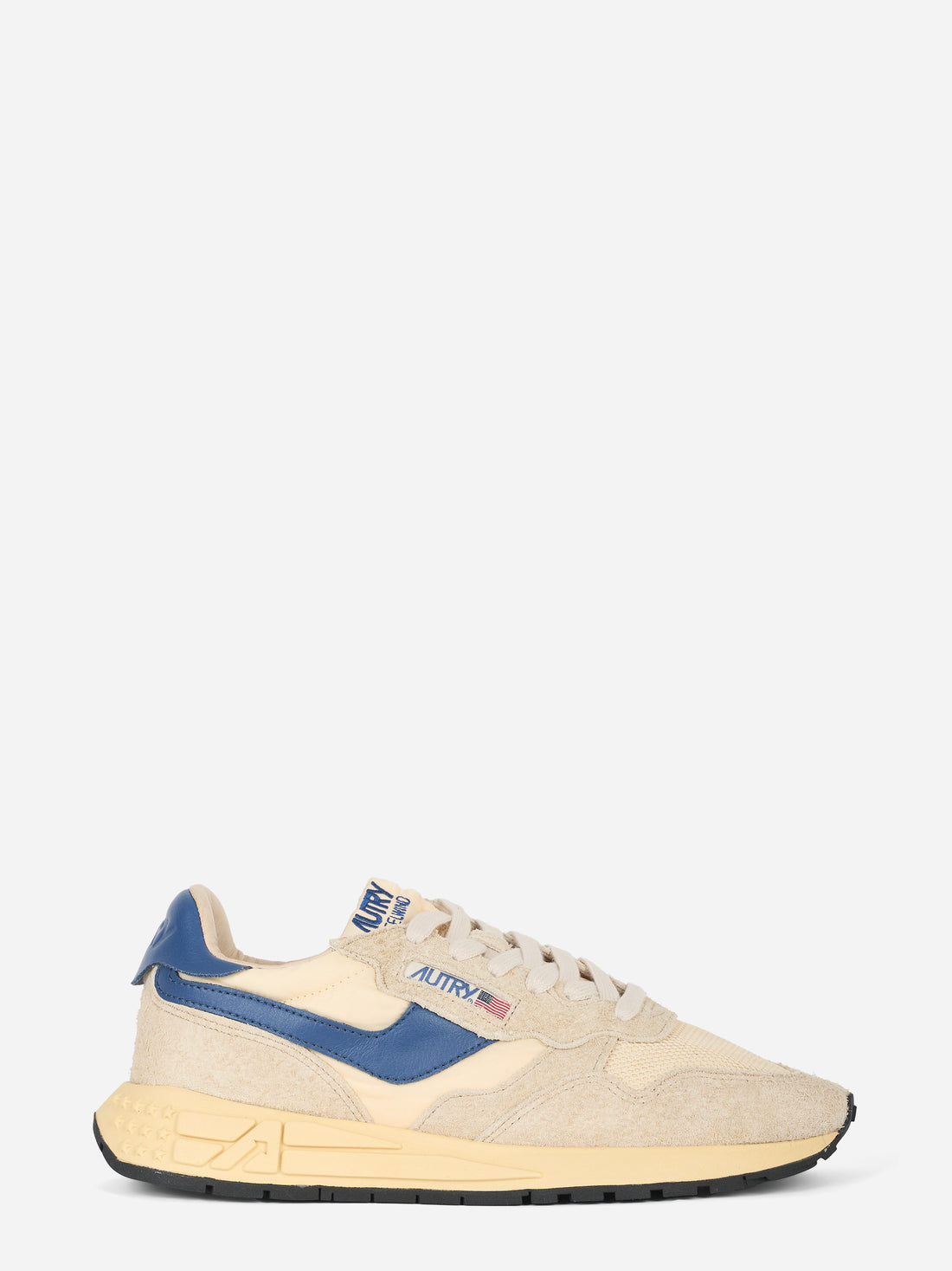 Sneakers Reelwind Low in nylon suede e pelle Beige
