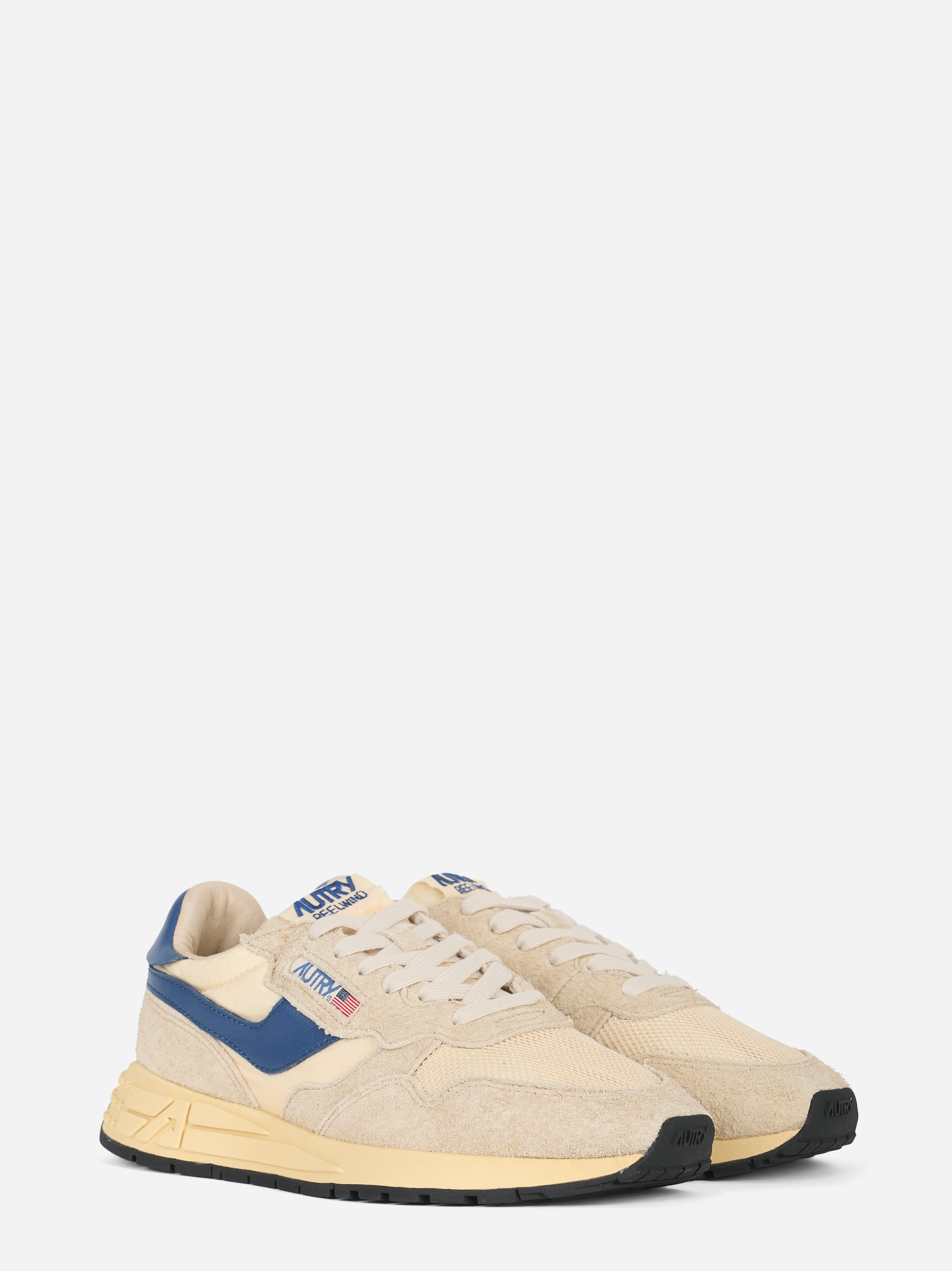 Sneakers Reelwind Low in nylon suede e pelle Beige