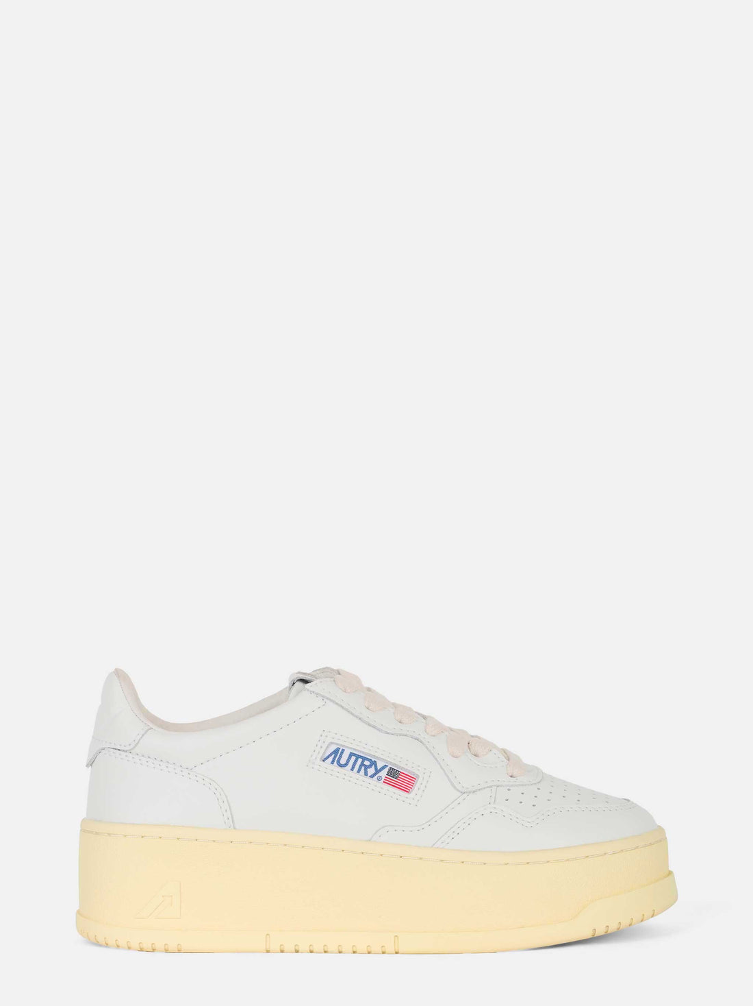 sneakers medalist platform in pelle Bianca