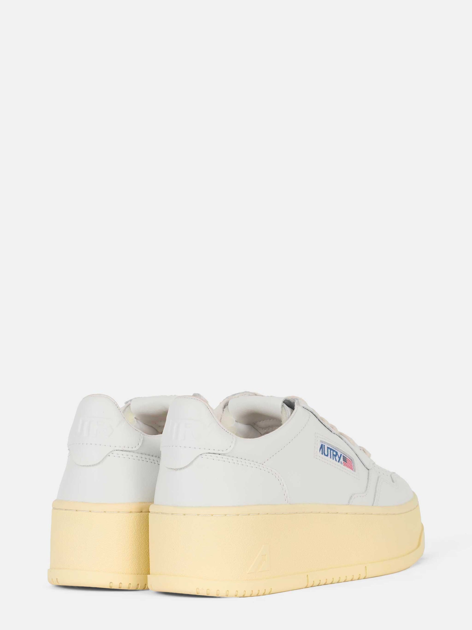 sneakers medalist platform in pelle Bianca