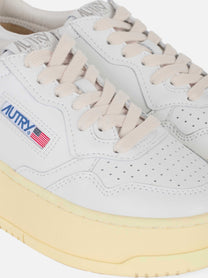 sneakers medalist platform in pelle Bianca