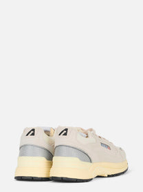 sneakers hyperway in mesh e suede bianco e Argento