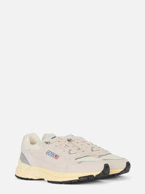 sneakers hyperway in mesh e suede bianco e Argento