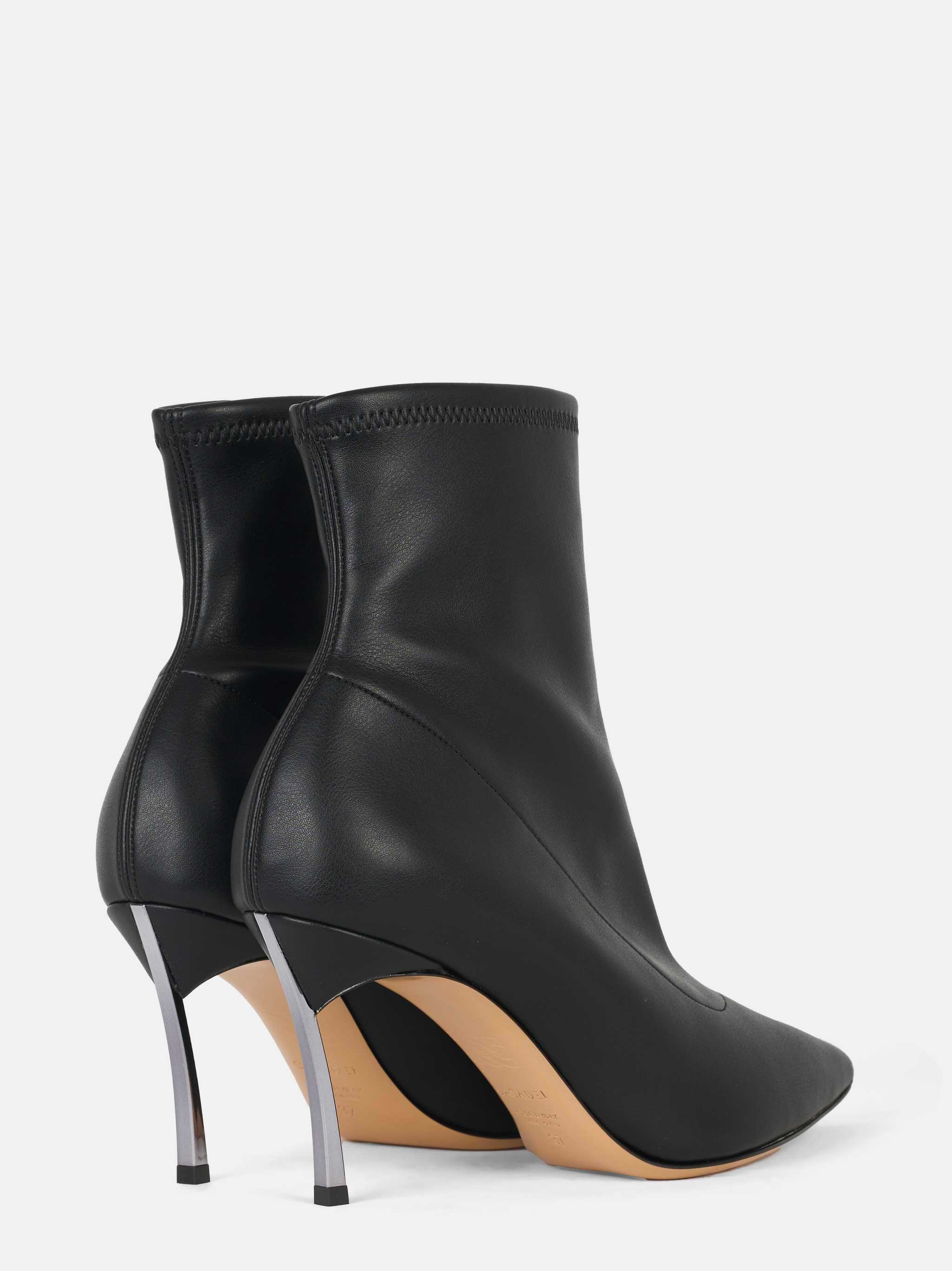 Blade Ankle Boots in nappa stretch Nero