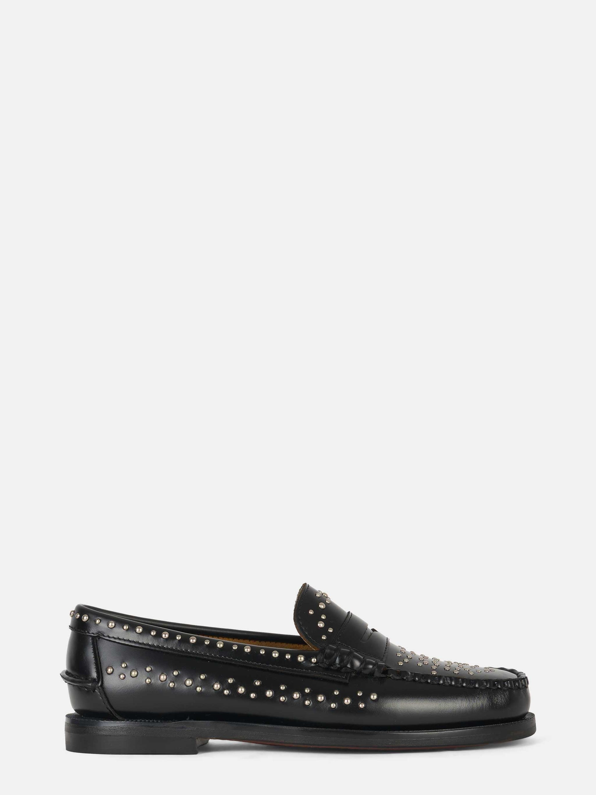 Mocassino Dan Studs in pelle Nero