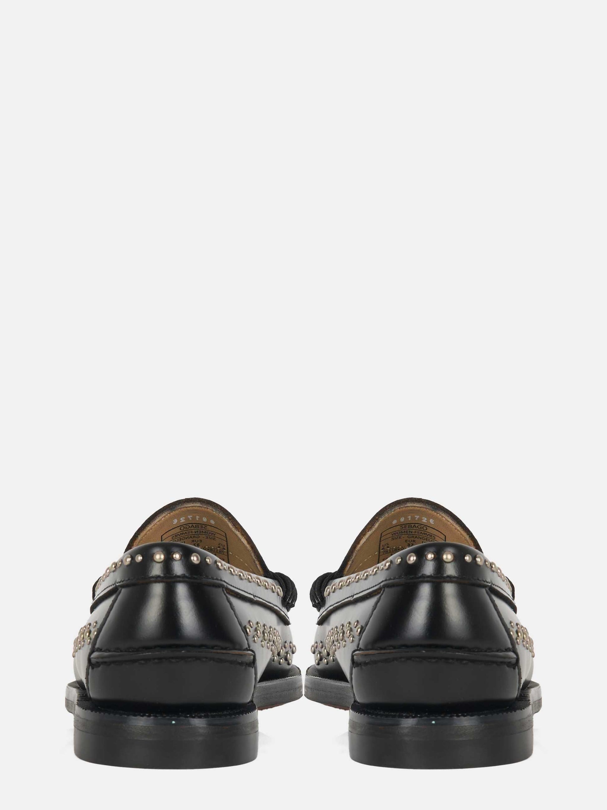 Mocassino Dan Studs in pelle Nero