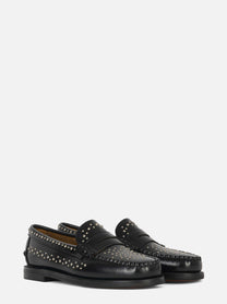 Mocassino Dan Studs in pelle Nero