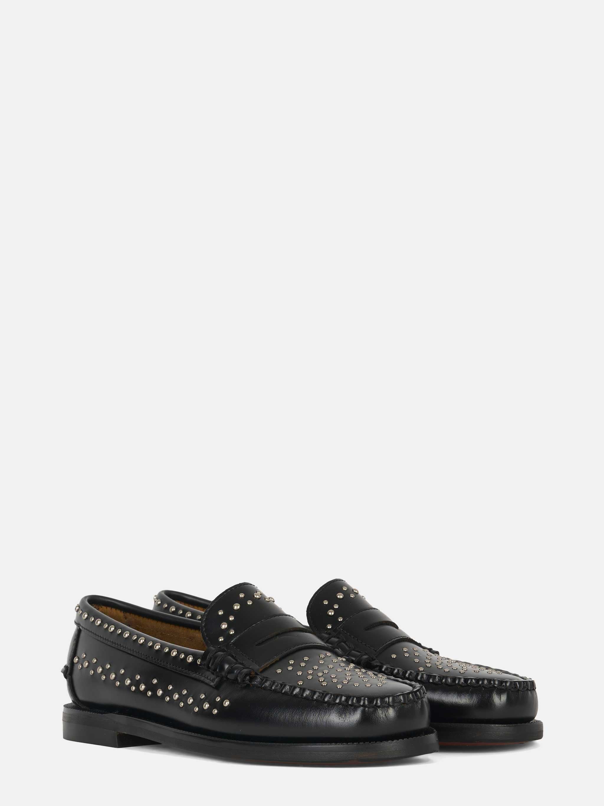Mocassino Dan Studs in pelle Nero