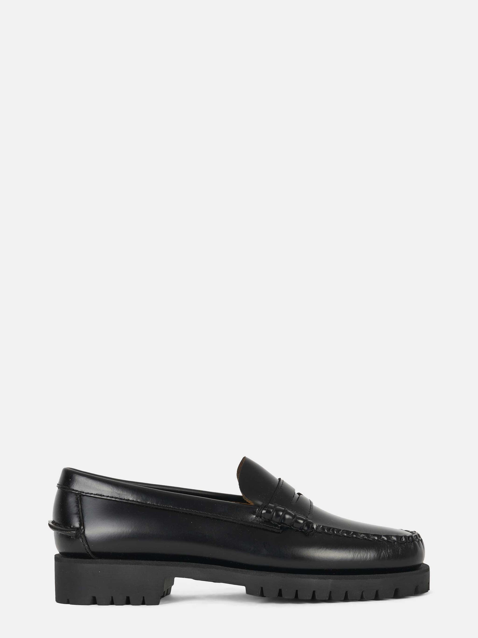 Mocassino Dan Lug in pelle Nero