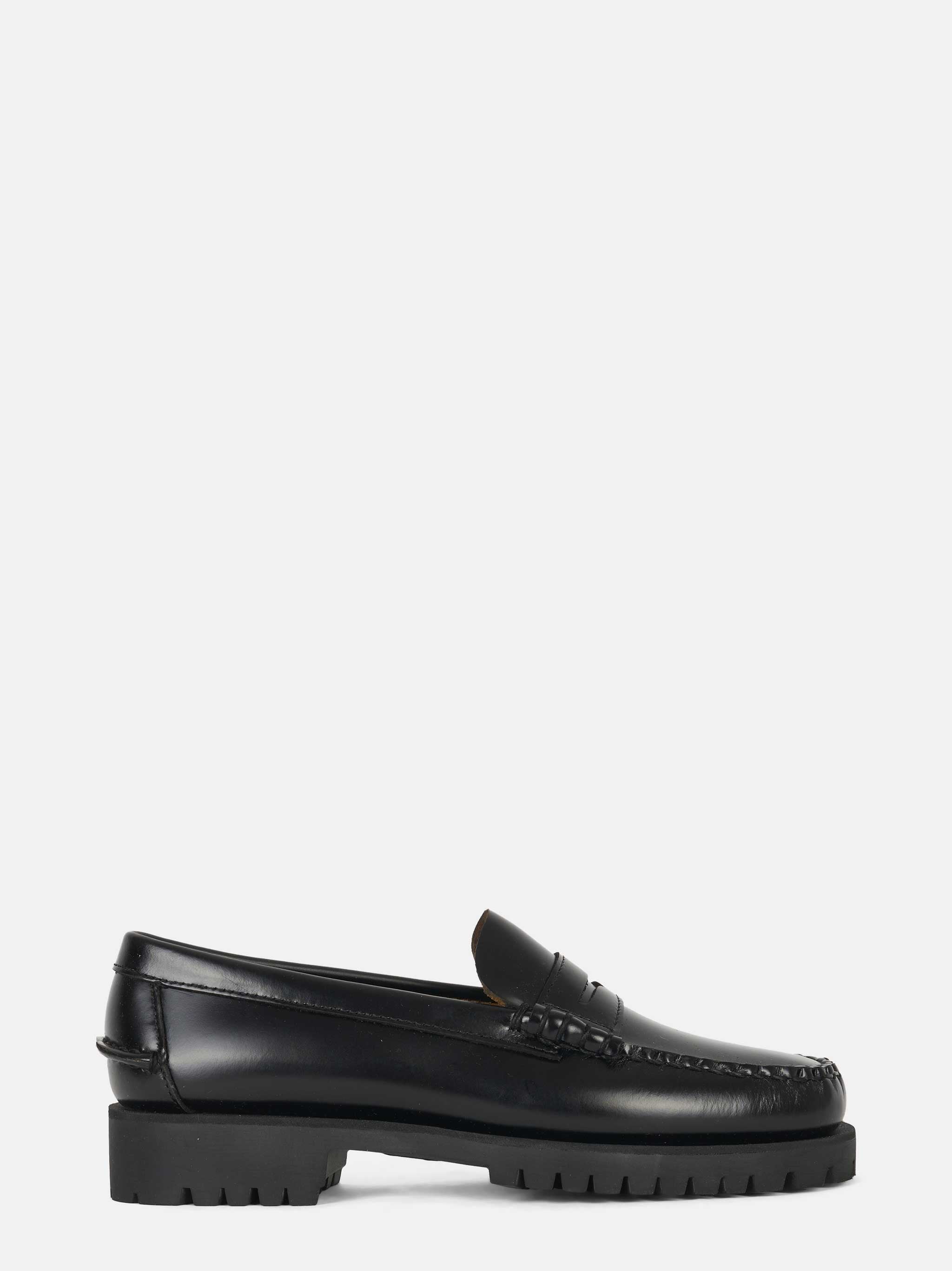 Mocassino Dan Lug in pelle Nero