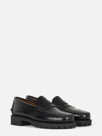 Mocassino Dan Lug in pelle Nero
