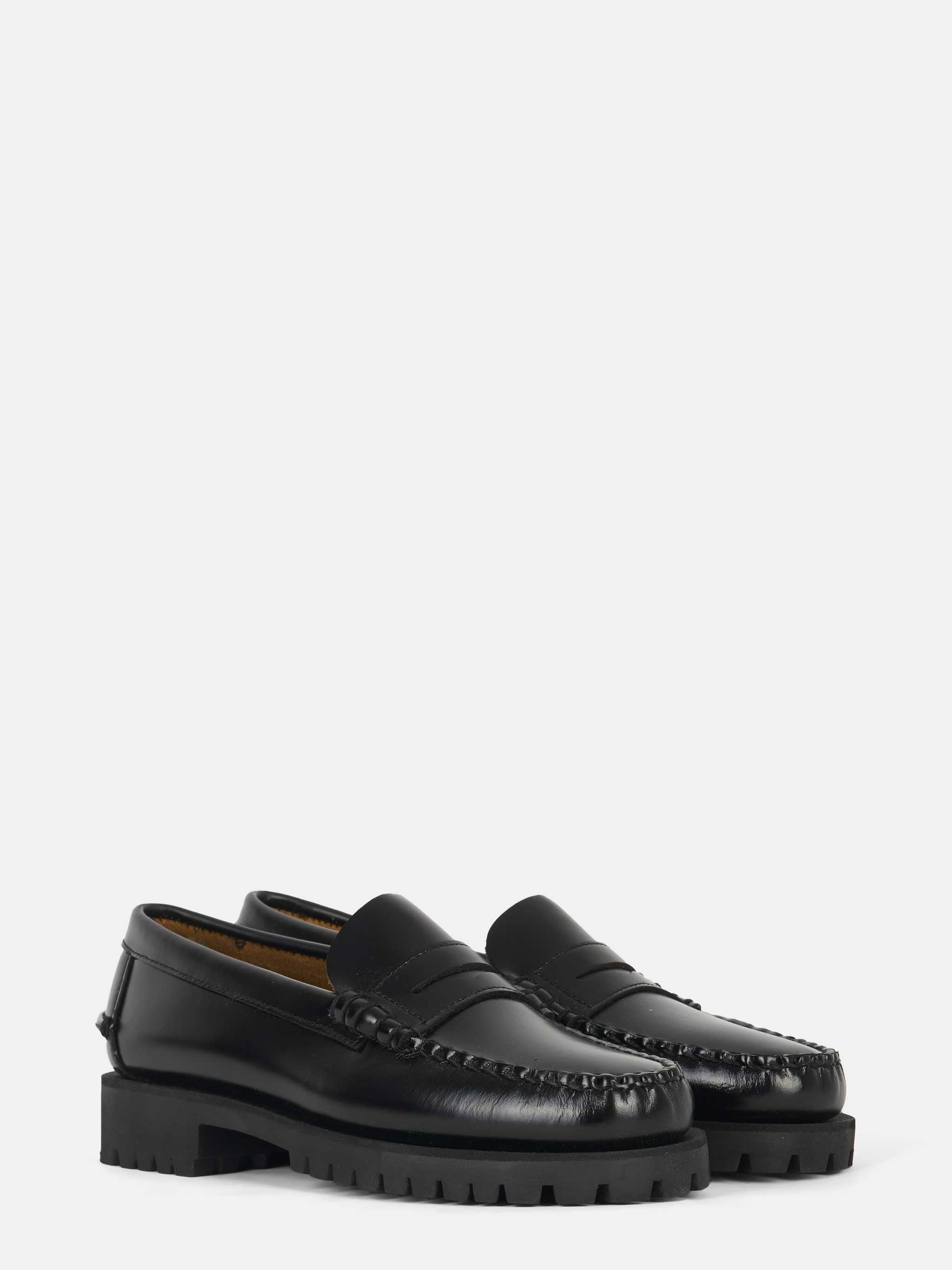 Mocassino Dan Lug in pelle Nero