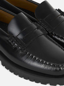 Mocassino Dan Lug in pelle Nero