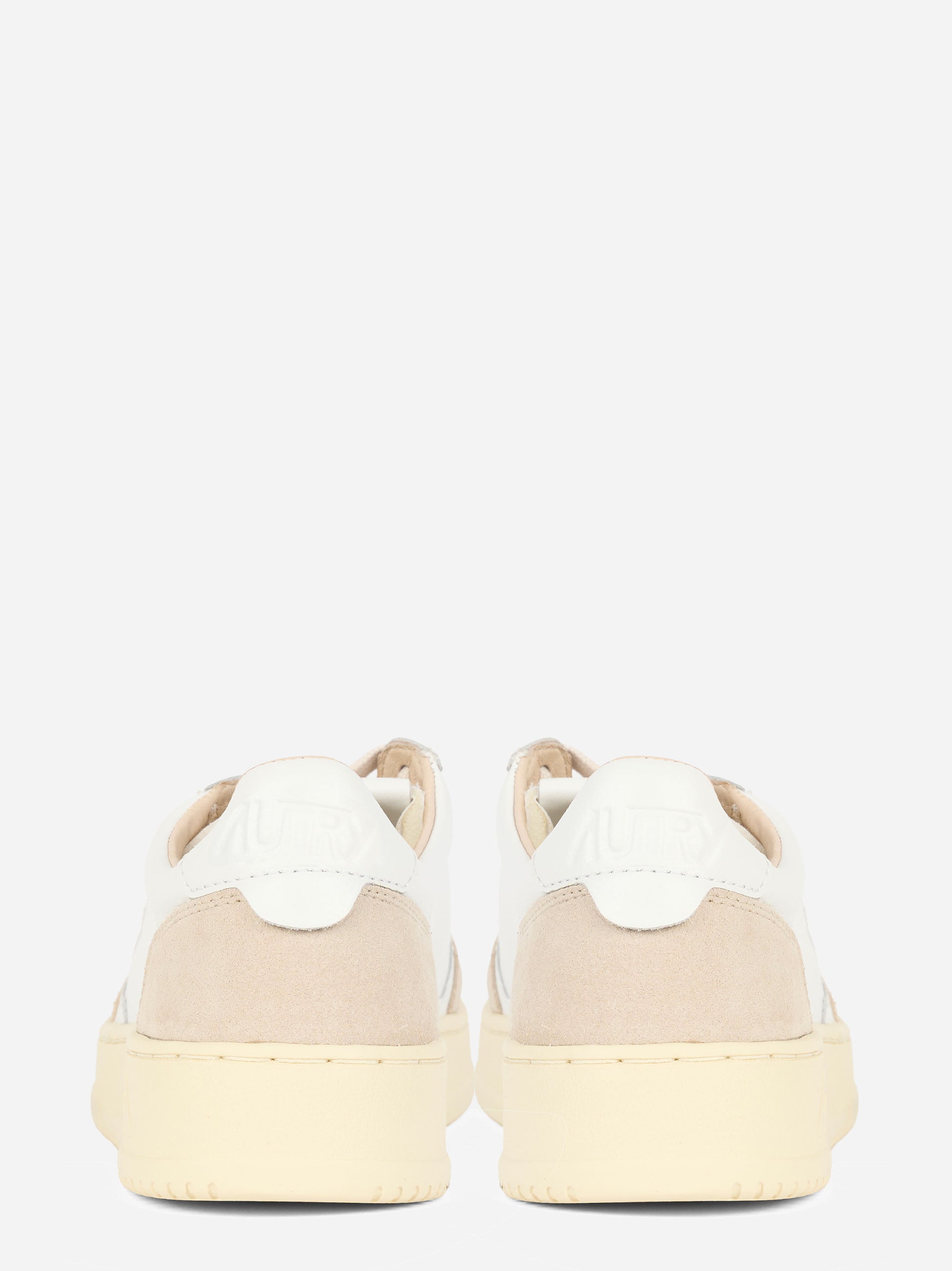 SNEAKERS MEDALIST LOW IN PELLE BIANCA E SUEDE BEIGE