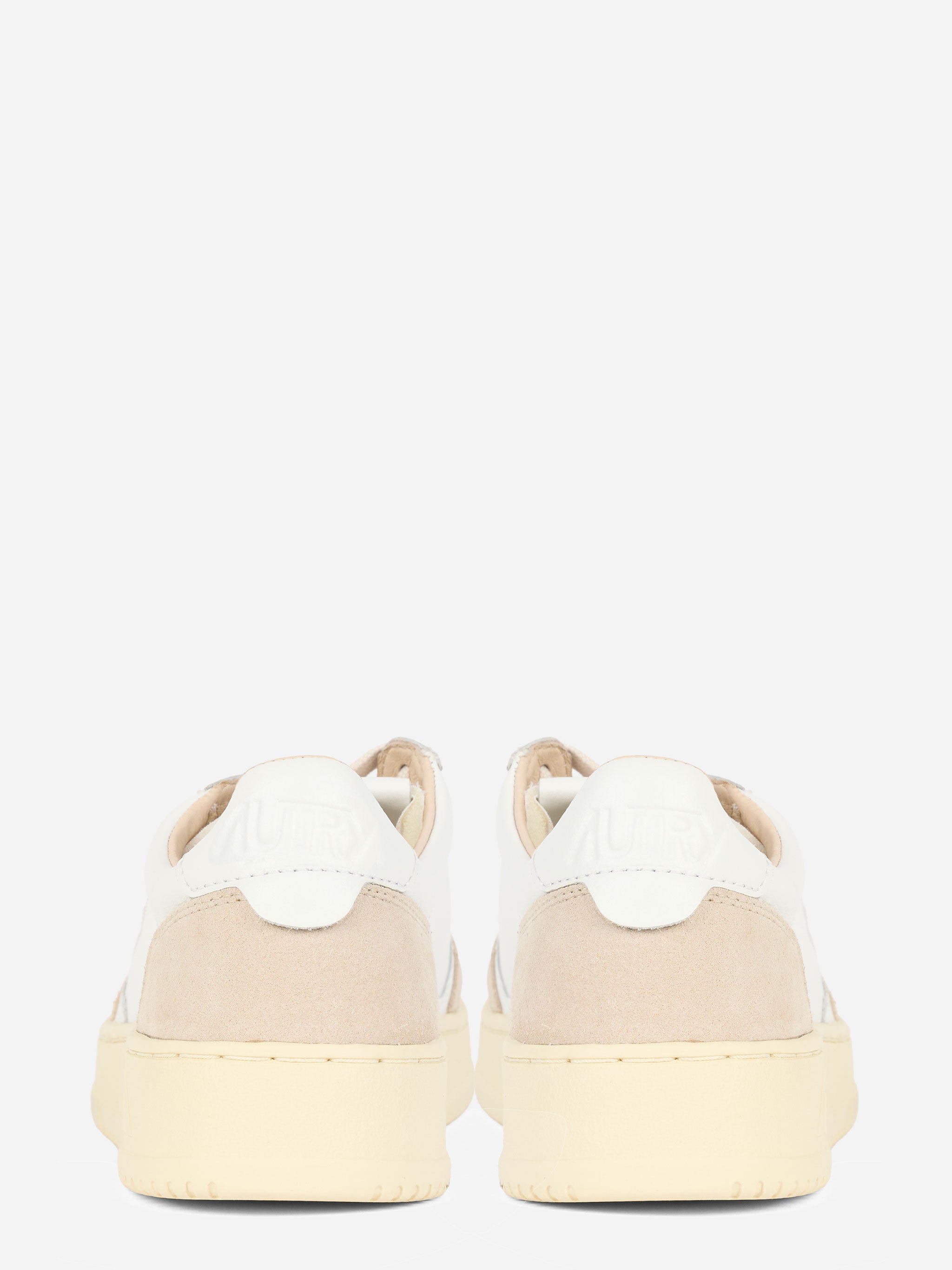 SNEAKERS MEDALIST LOW IN PELLE BIANCA E SUEDE BEIGE