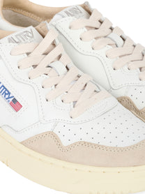 SNEAKERS MEDALIST LOW IN PELLE BIANCA E SUEDE BEIGE