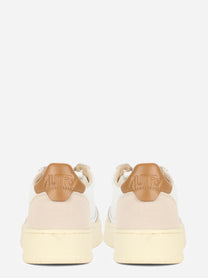 SNEAKERS MEDALIST LOW IN SUEDE E PELLE BIANCA E BROWN SUGAR