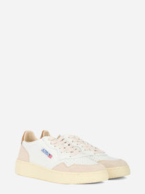 SNEAKERS MEDALIST LOW IN SUEDE E PELLE BIANCA E BROWN SUGAR
