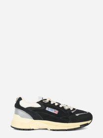 SNEAKERS HYPERWAY IN MESH E SUEDE NERO E ARGENTO