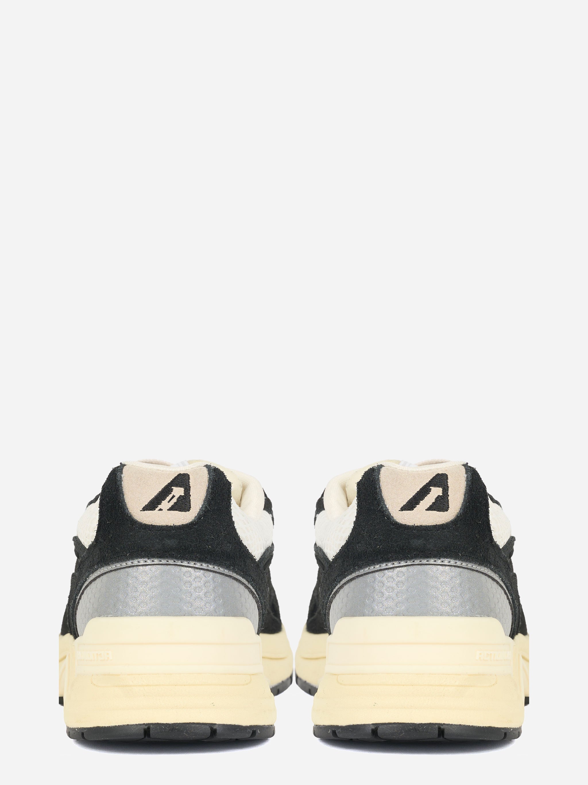 SNEAKERS HYPERWAY IN MESH E SUEDE NERO E ARGENTO