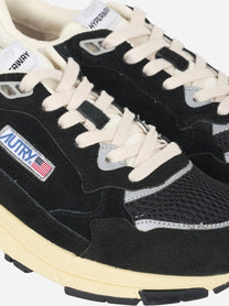 SNEAKERS HYPERWAY IN MESH E SUEDE NERO E ARGENTO