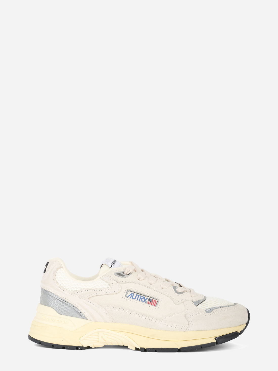 SNEAKERS HYPERWAY IN MESH E SUEDE BIANCO E ARGENTO