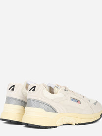 SNEAKERS HYPERWAY IN MESH E SUEDE BIANCO E ARGENTO