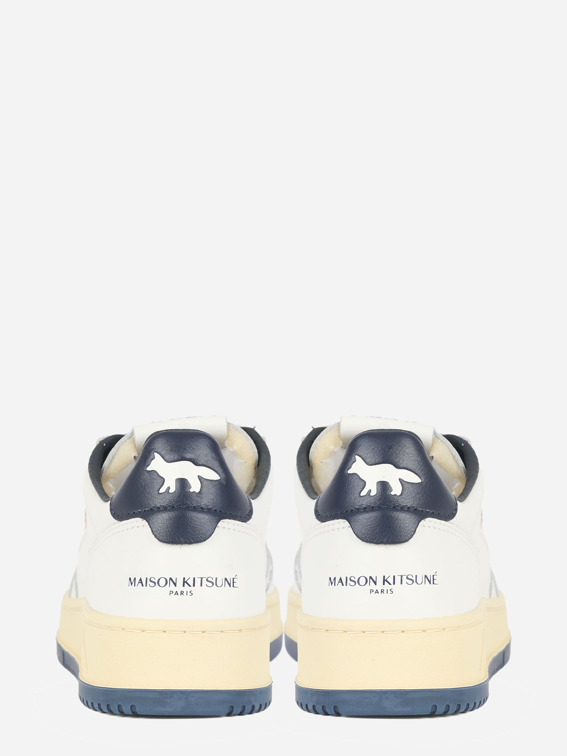 SNEAKERS MEDALIST LOW &#39;MAISON KITSUNÉ&#39; IN PELLE BIANCA E BLU
