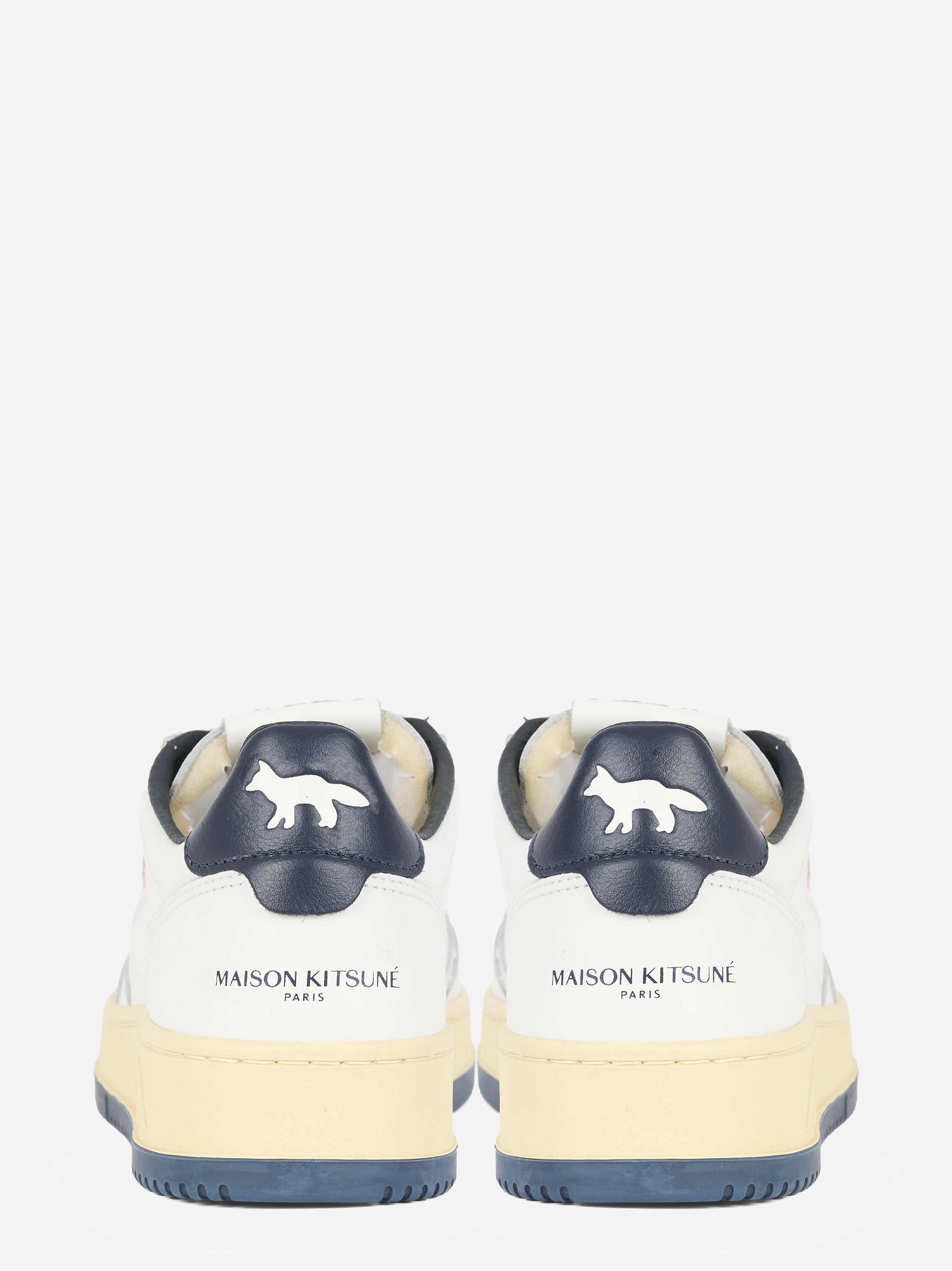 SNEAKERS MEDALIST LOW &#39;MAISON KITSUNÉ&#39; IN PELLE BIANCA E BLU