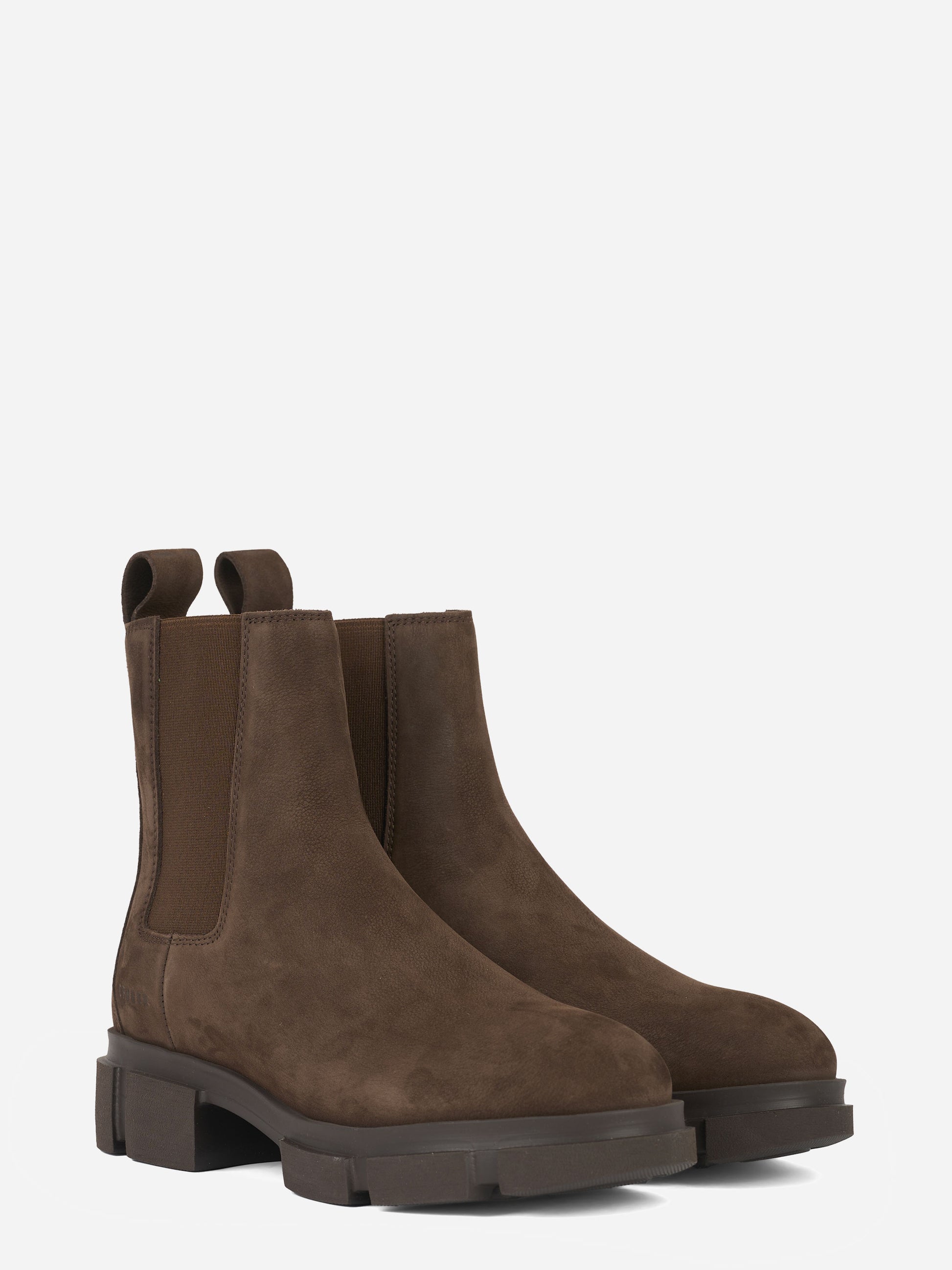 Chelsea boot in nabuk marrone