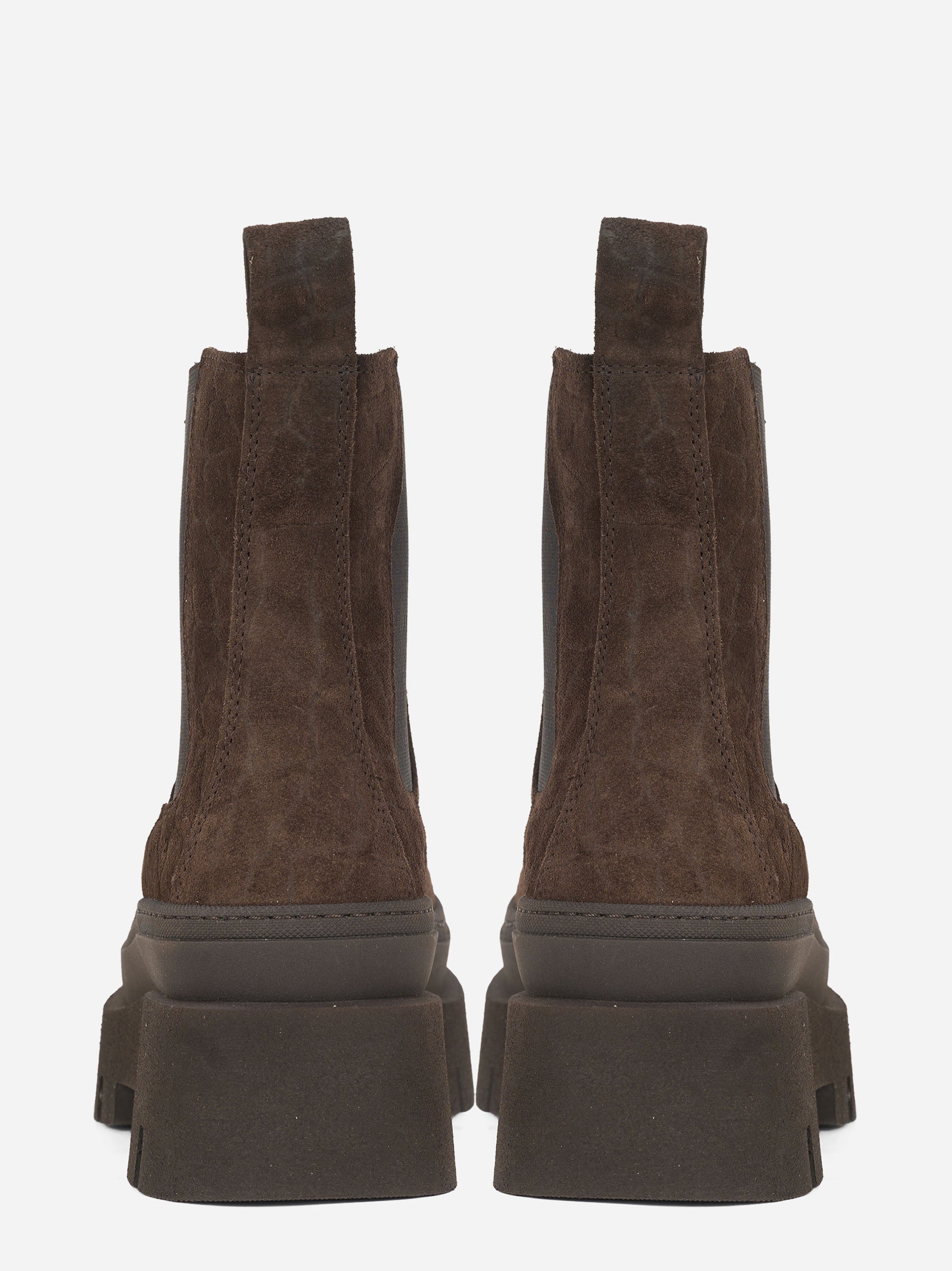 Chelsea boot con doppia suola in suede marrone
