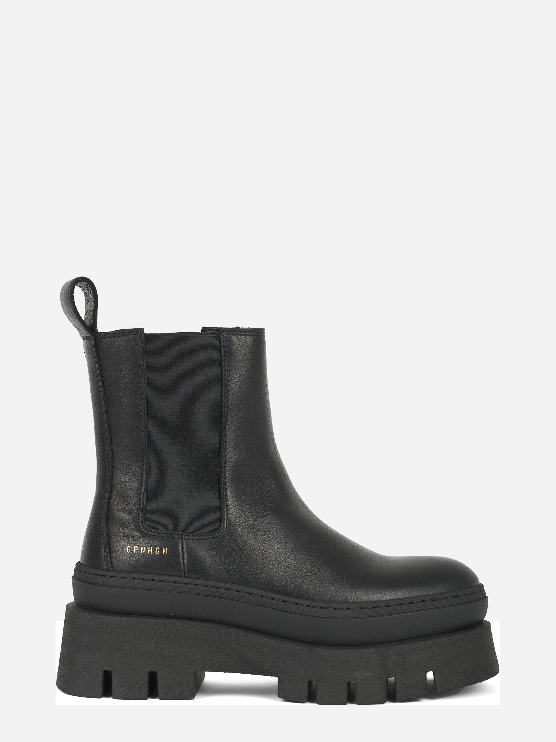 Chelsea boot con doppia suola in pelle nera