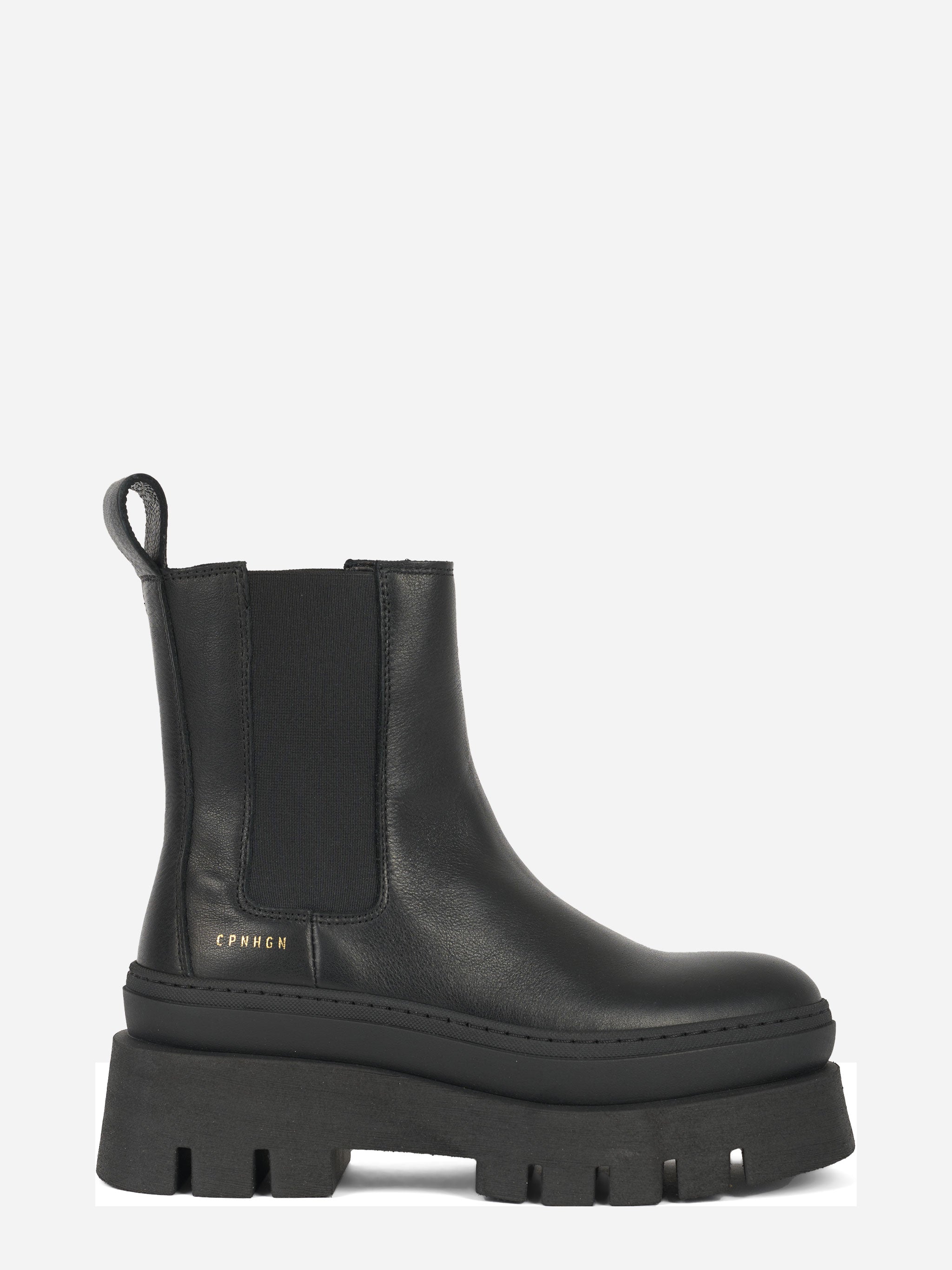 Chelsea boot con doppia suola in pelle nera
