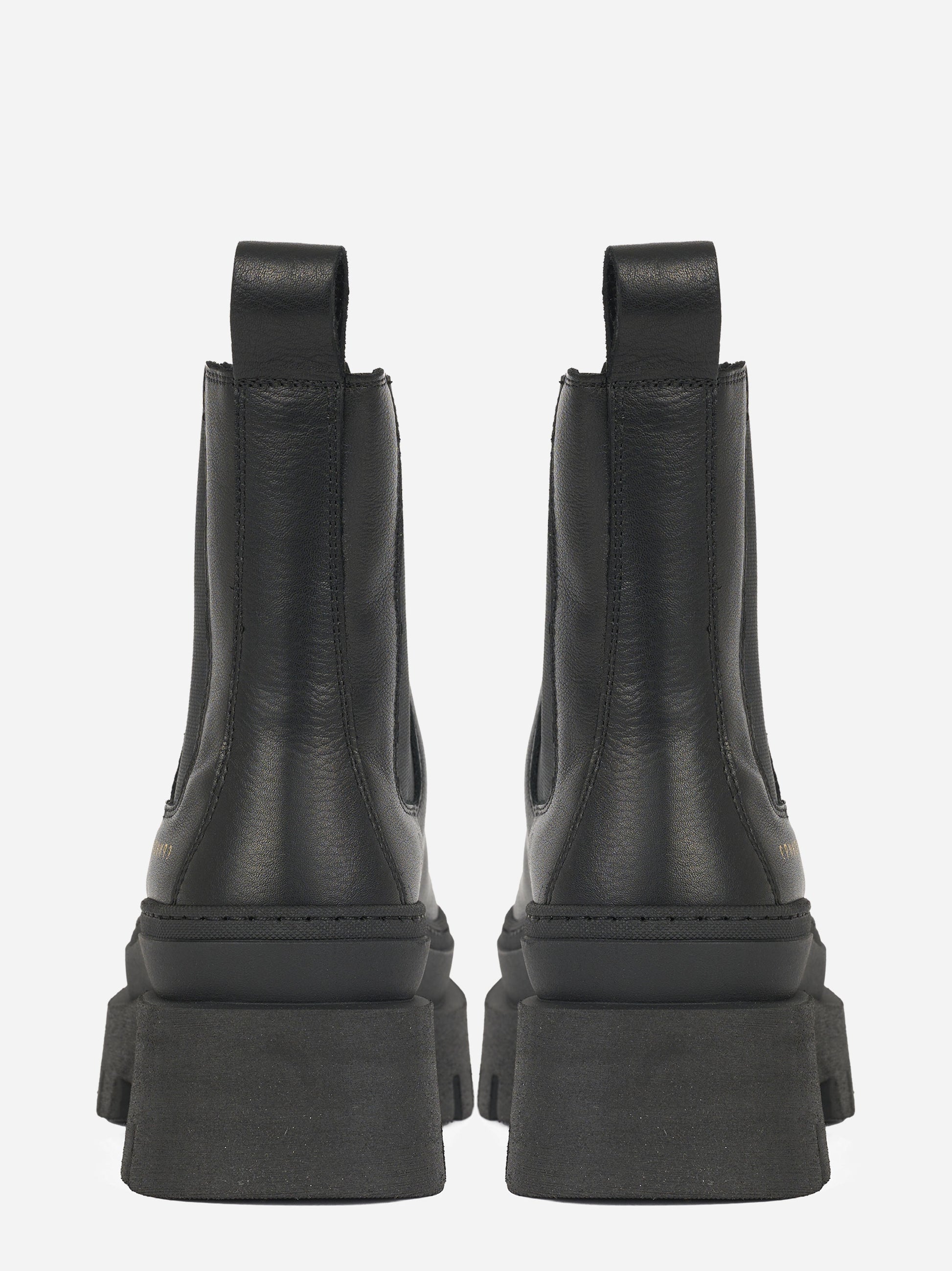 Chelsea boot con doppia suola in pelle nera
