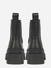 Chelsea boot con doppia suola in pelle nera